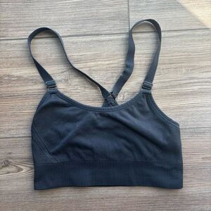 All in Motion light support black sports bra